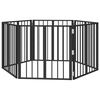 vidaXL Dog Gate 6 pcs Black 60 x 60 cm Galvanised Steel