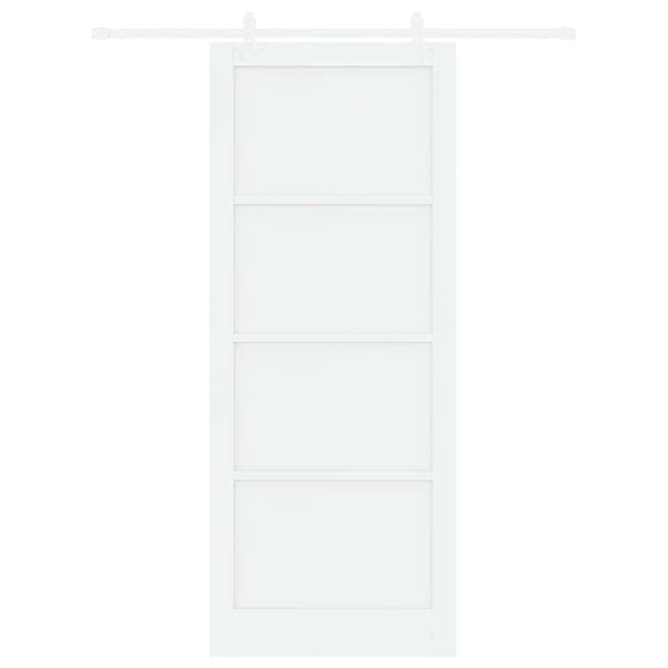 vidaXL Sliding Door White 93 x 232 cm Solid Pine Wood