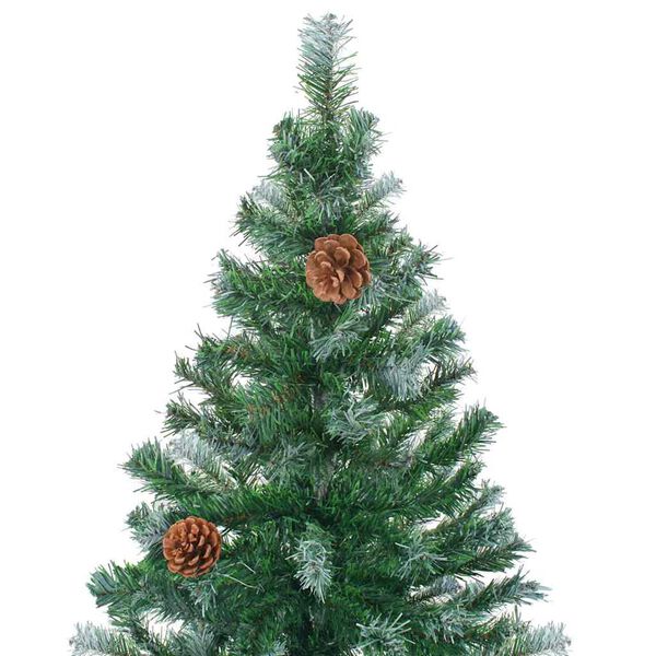 vidaXL Artificial Pre-lit Christmas Tree with Ball Set Pinecones 180 cm