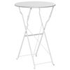 vidaXL Bistro Table Folding White Ø50x71 cm Powder-coated Steel