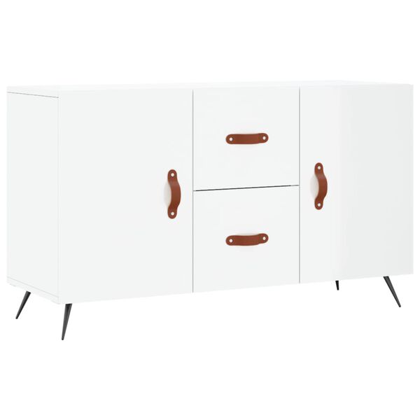 vidaXL Sideboard High Gloss White 100x36x60 cm Engineered Wood