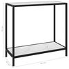 vidaXL Console Table White 80x35x75 cm Tempered Glass