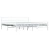 vidaXL Bed Frame White Metal 200x200 cm