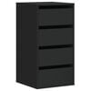 vidaXL Corner Chest of Drawers Black 40x41x76 cm Engineered Wood