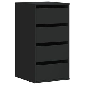 vidaXL Corner Chest of Drawers Black 40x41x76 cm Engineered Wood