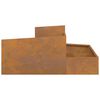 vidaXL Garden Planter Brown 100 x 100 x 50 cm Weather Steel