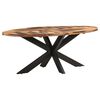 vidaXL Dining Table Oval 200x100x75cm Acacia Wood