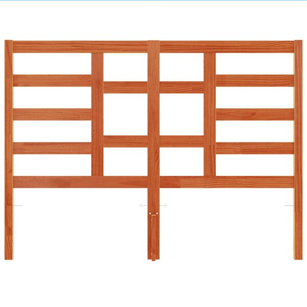 vidaXL Headboard Wax Brown 135 cm Solid Wood Pine