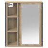 vidaXL Bathroom Wall Cabinet with Mirror Sonoma Oak 50x21x60 cm