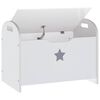 vidaXL Children Storage Bench White 62x40x46.5 cm MDF