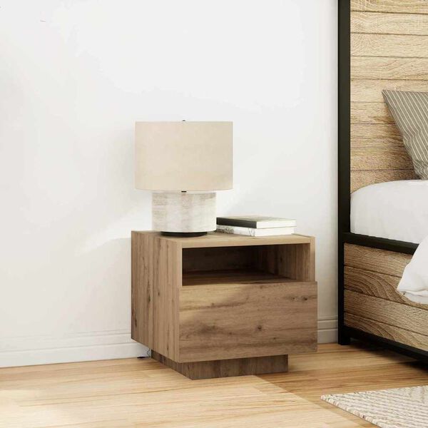vidaXL Bedside Cabinet Artisan Oak 40 x 39 x 37 cm Engineered Wood
