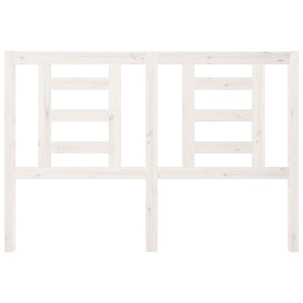 vidaXL Bed Headboard White 146x4x100 cm Solid Wood Pine