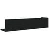 vidaXL Wall Shelves 2 pcs Black 75x16.5x16.5 cm Engineered Wood