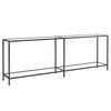 vidaXL Console Table Transparent 220x35x75.5 cm Tempered Glass