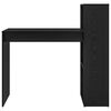 vidaXL Desk with Shelf Black Oak 108 x 55 x 103.5 cm Engineered Wood