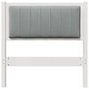 vidaXL Upholstered Headboard White 75 cm Solid Pine Wood