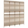 vidaXL Room Divider 4 Panels Beige Poly Rattan