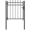 vidaXL Fence Gate HORST 100 x 100 cm Metal Black Lockable