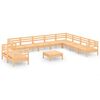 vidaXL 11 Piece Garden Lounge Set Solid Wood Pine