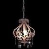 vidaXL Ceiling Lamp with Beads Pink Round E14