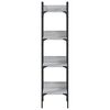 vidaXL Bookshelf 4-Tier Grey Sonoma 35x30x138.5 cm Engineered Wood