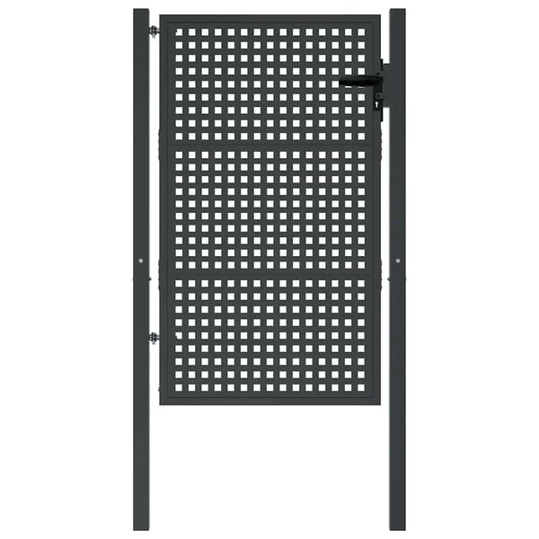 vidaXL Garden Gate Anthracite 100x150 cm Steel
