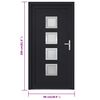 vidaXL Front Door Anthracite 98x208 cm PVC