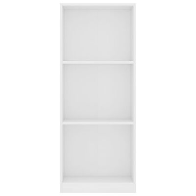 vidaXL 3-Tier Book Cabinet White 40x24x108 cm Engineered Wood