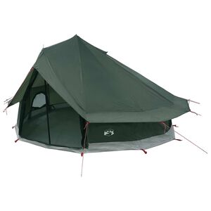 vidaXL Tipi Tent Army Green 700 x 700 x 395 cm Polyester and Steel