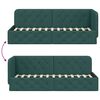 vidaXL Corner Bed Frame with Headboard Dark Green 80 x 200 cm Fabric