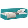 vidaXL Corner Bed Frame with Headboard Turquoise 90 x 200 cm Velvet