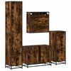 vidaXL 4&nbsp;Piece Bathroom Furniture Set&nbsp;Smoked Oak Engineered Wood