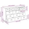 vidaXL Chest of Drawer ASKIM White 79 x 40 x 133.5 cm Solid Pine Wood