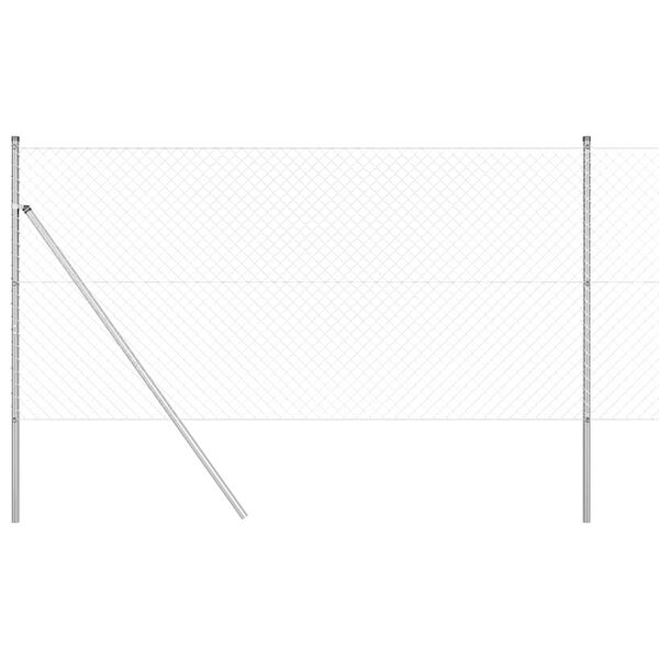 vidaXL Fence Post Silver 10 x 1 m (40 x 40 mm mesh) Steel