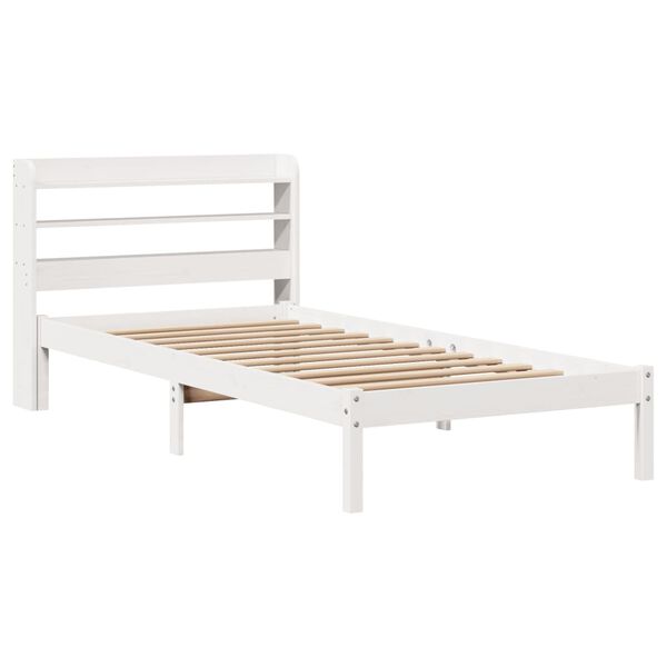 vidaXL Bed Frame without Mattress White 90x200 cm Solid Wood Pine