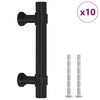 vidaXL Cabinet Handles 10 pcs Black 64 mm Stainless Steel