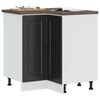 vidaXL Kitchen Corner Base Cabinet Porto Black Engineered Wood