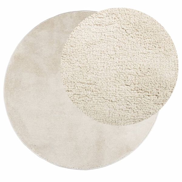 vidaXL Rug OVIEDO Short Pile Beige &Oslash; 100 cm