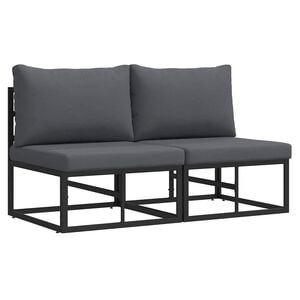 vidaXL 2 pcs Outdoor Furniture Metal Black and Anthracite