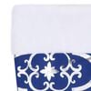 vidaXL Luxury Christmas Tree Skirt with Sock Blue 122 cm Fabric