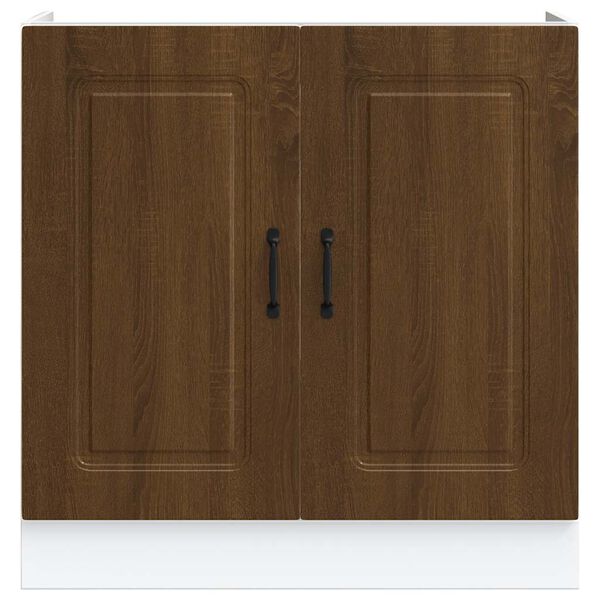 vidaXL Sink Base Cabinet Kalmar Brown Oak 80x46x81.5 cm Engineered Wood