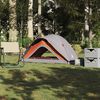 vidaXL Camping Tent 1-Person Grey and Orange Waterproof