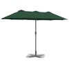 vidaXL Garden Parasol Green 370 x 197 x 239 cm Polyester and Aluminium
