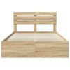 vidaXL Bed Frame Sonoma Oak 150 x 200 cm Solid Pine Wood