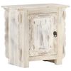vidaXL Bedside Cabinet White 50x30x50 cm Solid Mango Wood