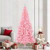 vidaXL Christmas Tree with 300 LEDs with Stand Pink 210 cm PVC