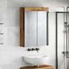 vidaXL Bathroom Mirror Cabinet TULUM Old Wood 60 x 16.5 x 78 cm