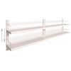 vidaXL 2-Tier Floating Wall Shelves 2 pcs Stainless Steel 300x30 cm