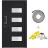 vidaXL Front Door Aluminium and PVC Anthracite 110x210 cm
