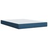 vidaXL Box Spring Bed with Mattress Blue 140x200 cm Fabric
